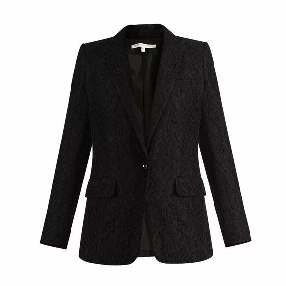 Veronica Beard Ashburn Jacket Lace Blazer Black Size 4 NEW NWT - Picture 1 of 10